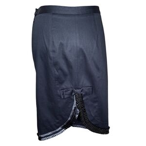 BETSEY JOHNSON Size 6 Black Pleated Ribbon Trim Bow Back Pencil Skirt Feminine